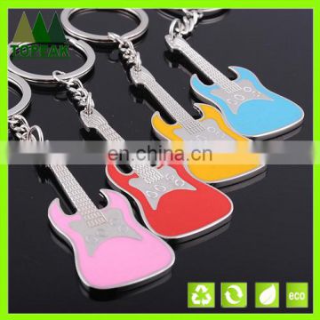 Shopping websites hot selling Customized logo metal Guitar keychain