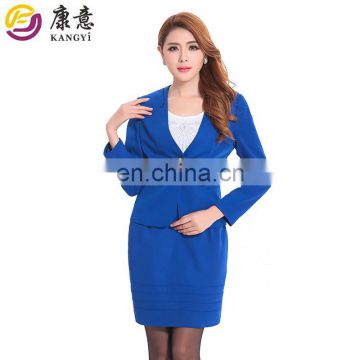 ODM or OEM slim fit customized cotton polyester simple workplace short sleeve Ladies Blazer Suit professional manufacturer