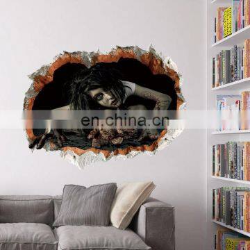Wholesale customized Halloween 3D terror wall decoration wall stickers