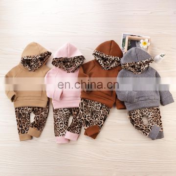 2020 kids babys leopard print set