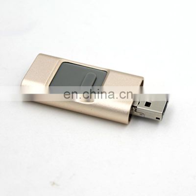 2019 New product 3 in 1 64G  mobile phone custom otg USB Flash Drive for iphone 5 6 6s 7 7plus IOS / Android