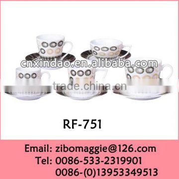 Wholesale Custom Made Porcelain Coffee Cup and Saucer in Cups & Saucers for Tableware