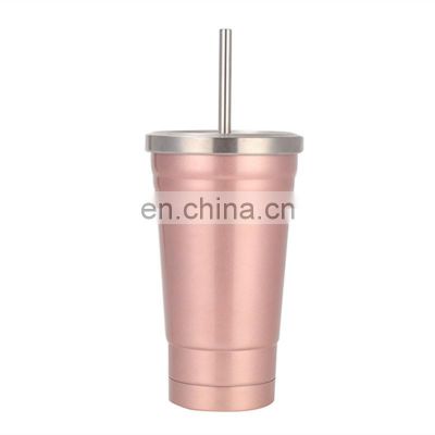 Stainless Steel Sublimation Cups Tumbler with Lid and Straws
