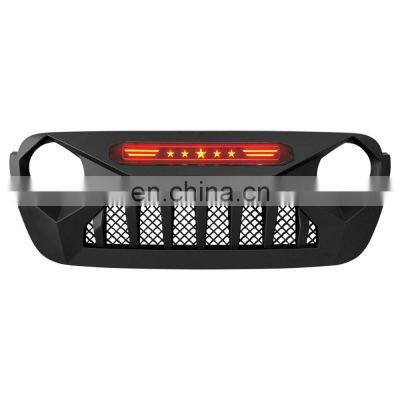 New design Grille For Wrangler JL Grille For Jeep Wrangler JL/ 2018-2021 Jeep Gladiator JT With Light