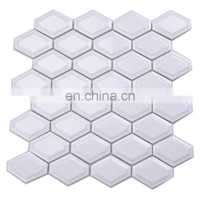 turkish wall and floor diamond mosaic white hexagon tile