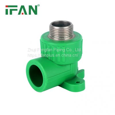 IFAN Free Sample PPR Pipe Male Thread Plumbing Material Elbow Fittings