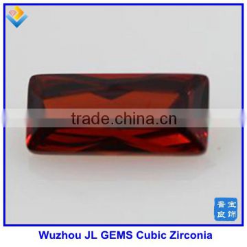 7X14mm Lab Created Rectangle Garnet CZ gemstone with Wholesale Suppliers