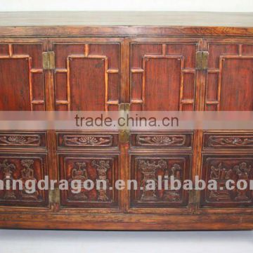 Chinese antique furniture shanxi pine wood Four Door Cabinet