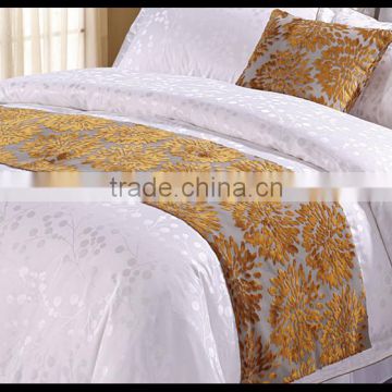 hot sale flocking fabric bed runner decoration