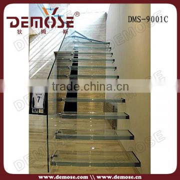 plexiglass stair handrail stair grab bar staircase chandeliers