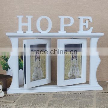 Double window shape cheap decorative photo frame