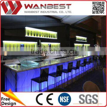 Cost price top grade fireproof glowing wine bar counter
