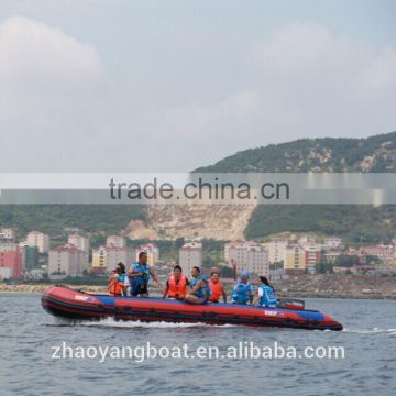 CE Certificated Aluminum floor and 1.6mm pvc 8m-8.5m Big large Inflatable Boat