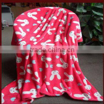 100% polyester super soft fleece blanket rabbit