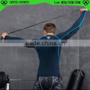 (Trade Assurance) wearable Lycra Mens Outdoor Sports Blank Compression Tops