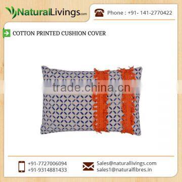 Stylish and Trendy Cushion Cover with Two Attractive Ribbon Attached