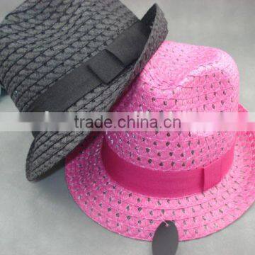 2015 New Arrival special natural paper straw fedora hat