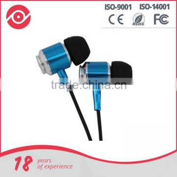 New Type Metal housing wired multi color 3.5mm earphone
