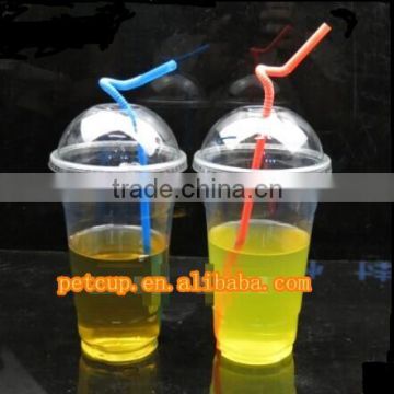 24oz clear and transparent disposable plastic drinking cup