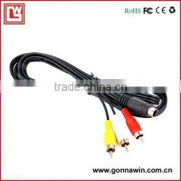 4pin Svideo to 3RCA cable/3RCA TO SVIDEO CABLE