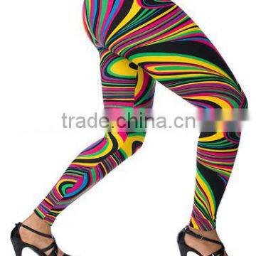 Ladies 90% polyester 5% spandex printed legging