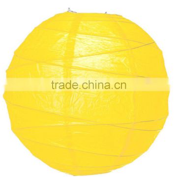 Yellow Round paper lantern for holiday party decoration