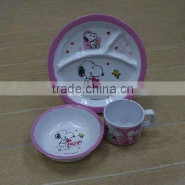 Melamine nice design kids sets high quality dinner set