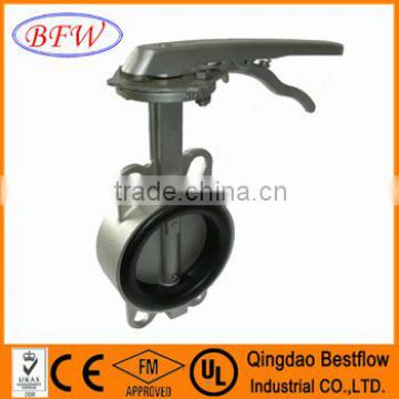 manual operation stainless steel wafer type butterfly valve