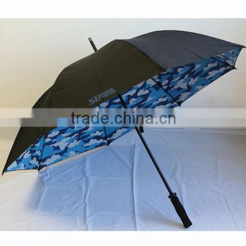 2015 Golf Windproof Anti UV Clear/ Rain blue sky and white cloud Painting Umbrella