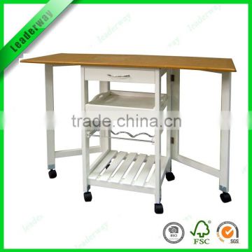 New design good prices foldable kitchen trolley