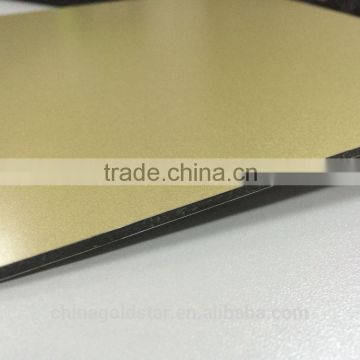 3mm4mm PVDF Gold color aluminum composite panel