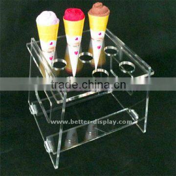 custom acrylic clear ice cream lollipop display stand