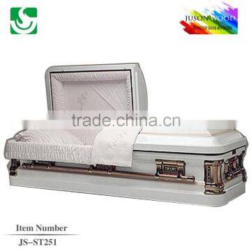 JS-ST251 steel caskets in white