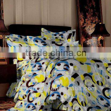 2014 fashion 100% polyester brushed bedding fabric for home textile with round pattern