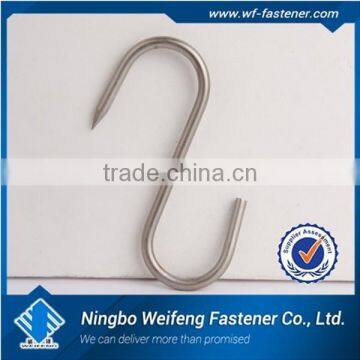 S type pothook stainless steel 304 metal S hook for garment hanger China