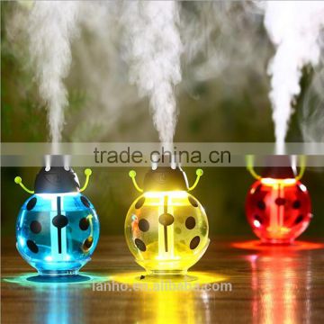 260ml Beatles Ultrasonic Humidifier USB Car Humidifier Mini Aroma Essential Oil Diffuser Air Aromatherapy Mist Maker Home Office