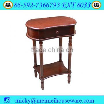 pine wood oak narrow side table