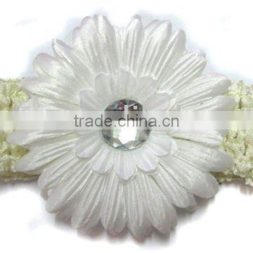 4inch white Gerbera Daisy Flower headband