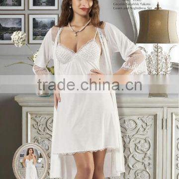 cotton fabric gown and nightdress set for ladies