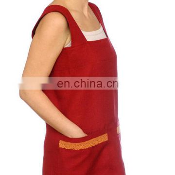 Linen Apron Dress Square Cross Apron Cross Back Baker Pinafore apron gifts for chefs