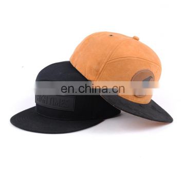 Leather patch logo snapback hats custom