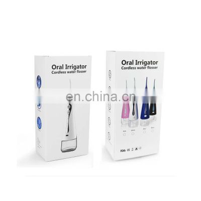 NEW ITEM OEM Portable Traveler Handle Cordless Freedom Electric Dental Oral Irrigator 300ml Tooth Water Flosser
