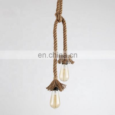 Rope personality single head creative pendant lamp industrial style pendant light rope LED chandelier lighting
