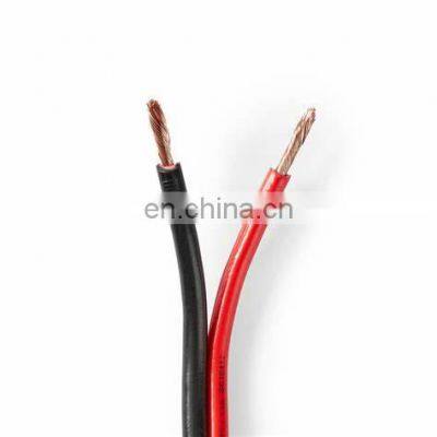 Red And Black Twisted Pair Speaker Cable 2*0.75mm2 CCA Bare Copper Speaker Wire