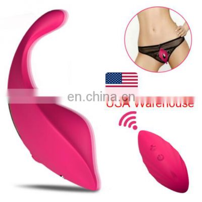US Free Shipping Remote Control Wearable Dildo Vibrators for Women G-spot Clitoris Invisible Butterfly Panties Adult Sex Toys 18