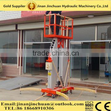 hydraulic double column aluminum alloy lift table/telescopic lift work platform