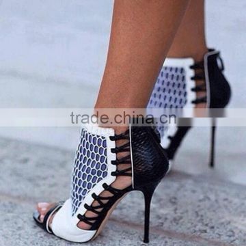 Mature Sexy Girls High Heel Shoes, Open Toe Ankle Sandals Collage Colors Shoes, Beauty Women High Heel Shoes