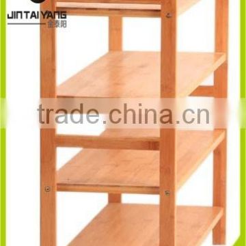 4 layers solid wood low price shoe cabinet/rack/shelf for sale