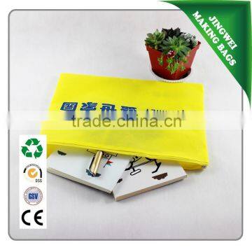 Factory customized promotion non woven file bags with zipper