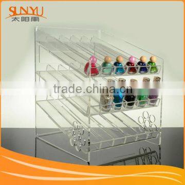 Eco-Friendly Luxury Transparent Acrylic Nail Polish Display Stand